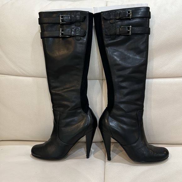 Cole Haan BLACK AIR JALISA TALL BOOT with Zip Closure in Size 4.5 В - Picture 3 of 17